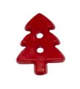 Kids button as a Christmas tree in red 17 mm 0,67 inch